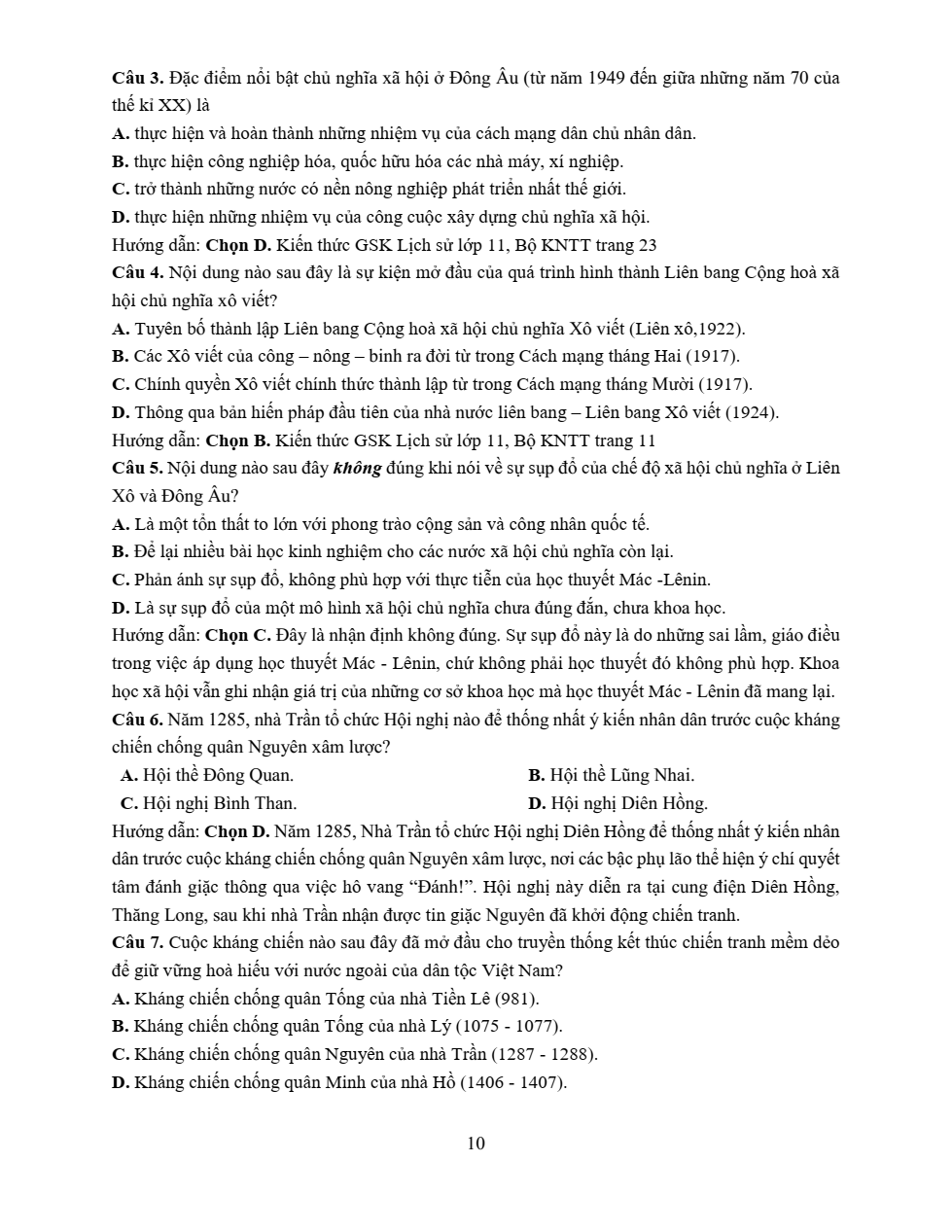 Đề thi học sinh giỏi Lịch Sử 12 trường THPT Hậu Lộc 3 năm 2025-2026