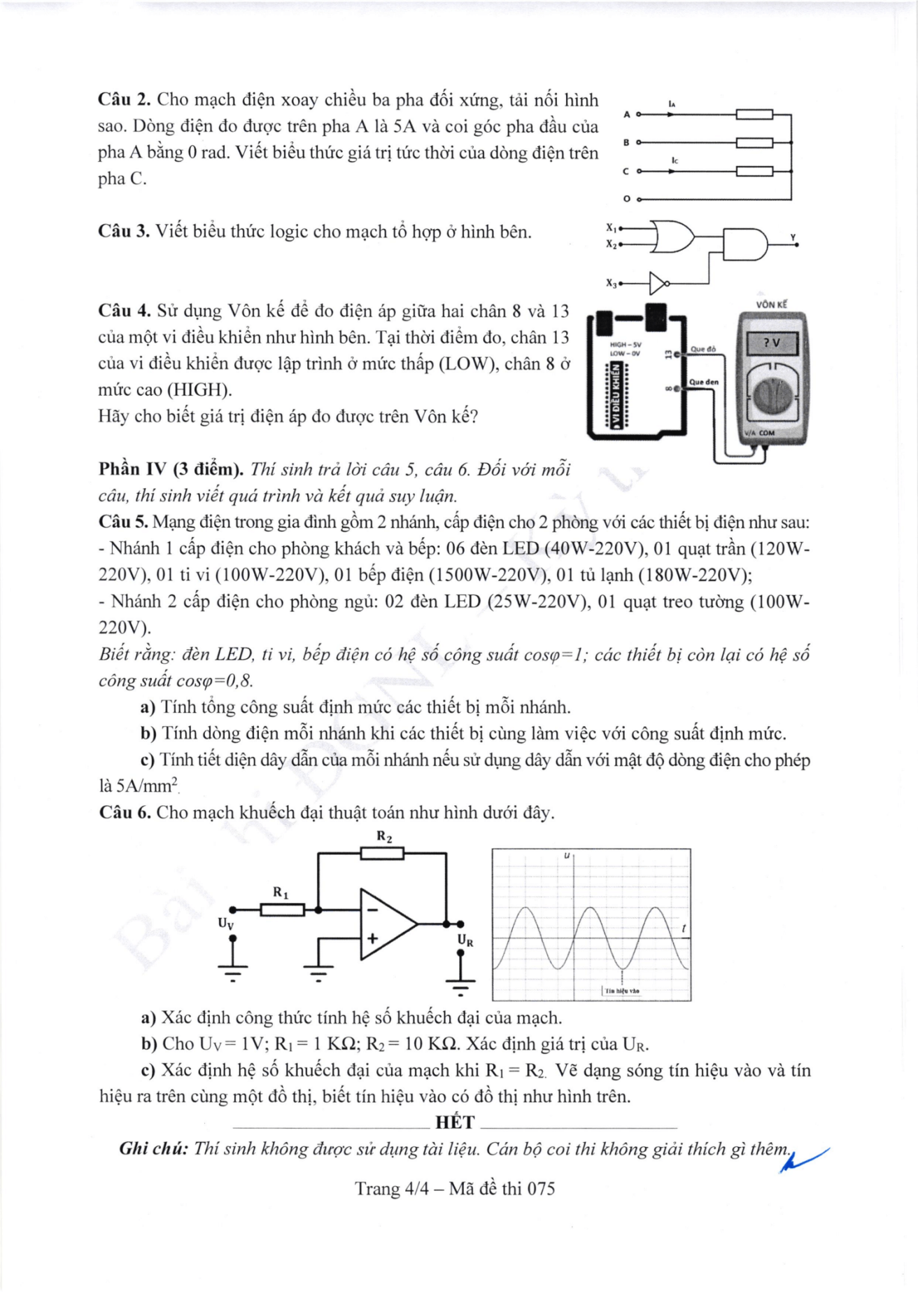 Đề thi tham khảo Công nghệ (định hướng Công nghiệp) ĐGNL ĐHSPHN năm 2026