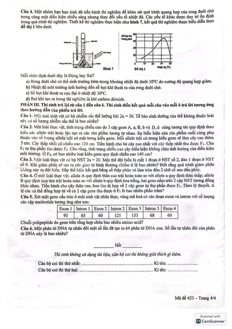 Đề thi thử 2025 Sinh sở GD&ĐT Yên Bái