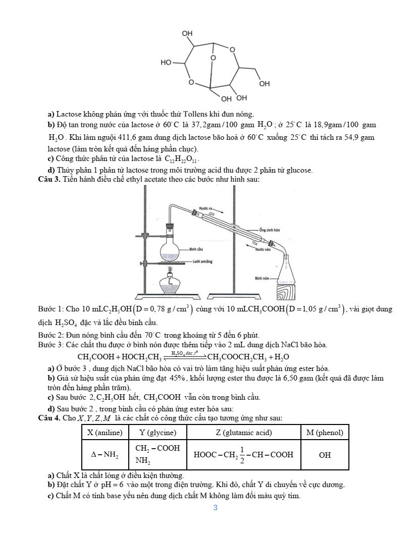 Đề thi thử Hóa Tốt nghiệp THPT 2025-2026 Cụm trường THPT TT1-QV1-LVT – Bắc Ninh