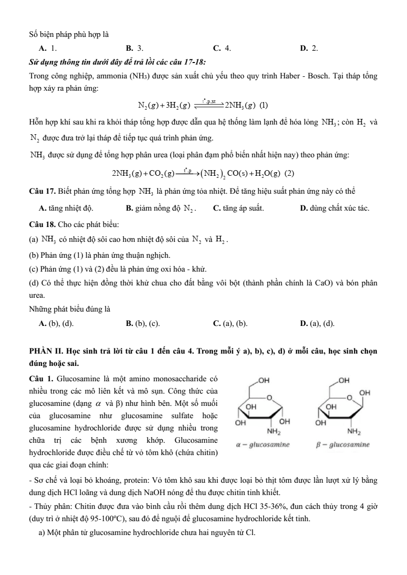 Đề thi thử Hóa Tốt nghiệp THPT 2025-2026 Sở GD&ĐT Hà Nội