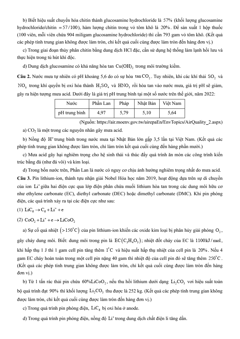 Đề thi thử Hóa Tốt nghiệp THPT 2025-2026 Sở GD&ĐT Hà Nội
