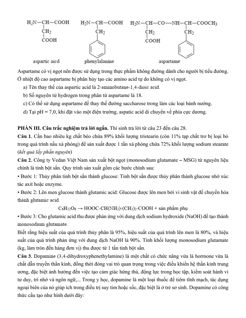 Đề thi thử Hóa Tốt nghiệp THPT 2025-2026 trường THPT An Dương (Hải Phòng)