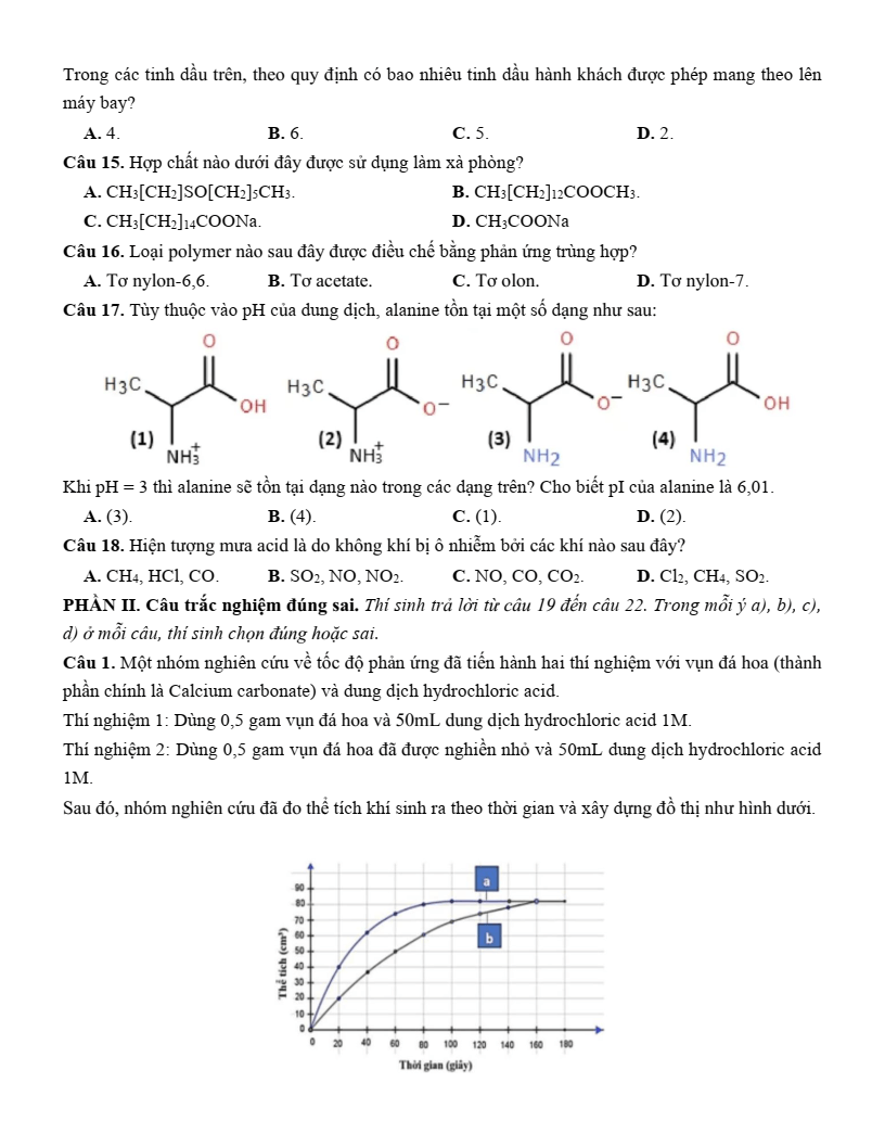 Đề thi thử Hóa Tốt nghiệp THPT 2025-2026 trường THPT Cẩm Phả (Quảng Ninh)