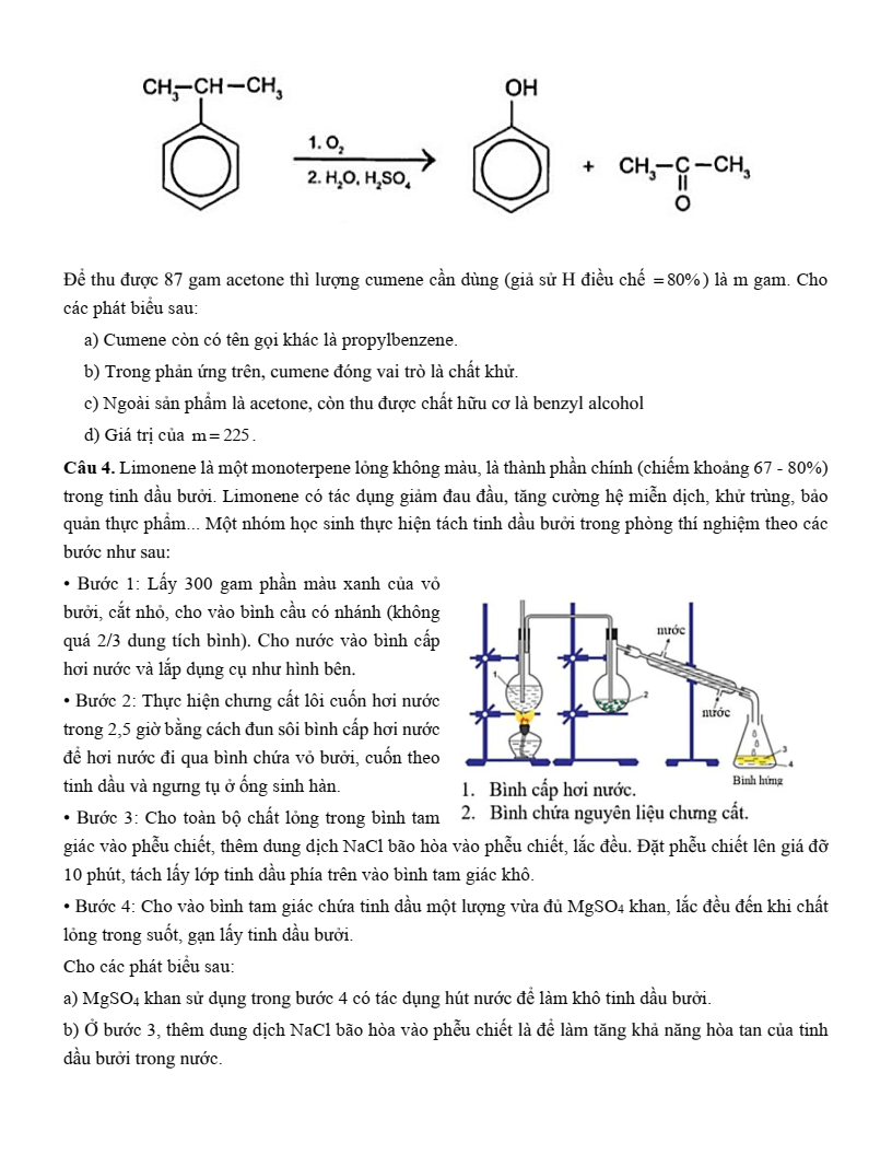 Đề thi thử Hóa Tốt nghiệp THPT 2025-2026 trường THPT Chuyên Chu Văn An (Lạng Sơn)
