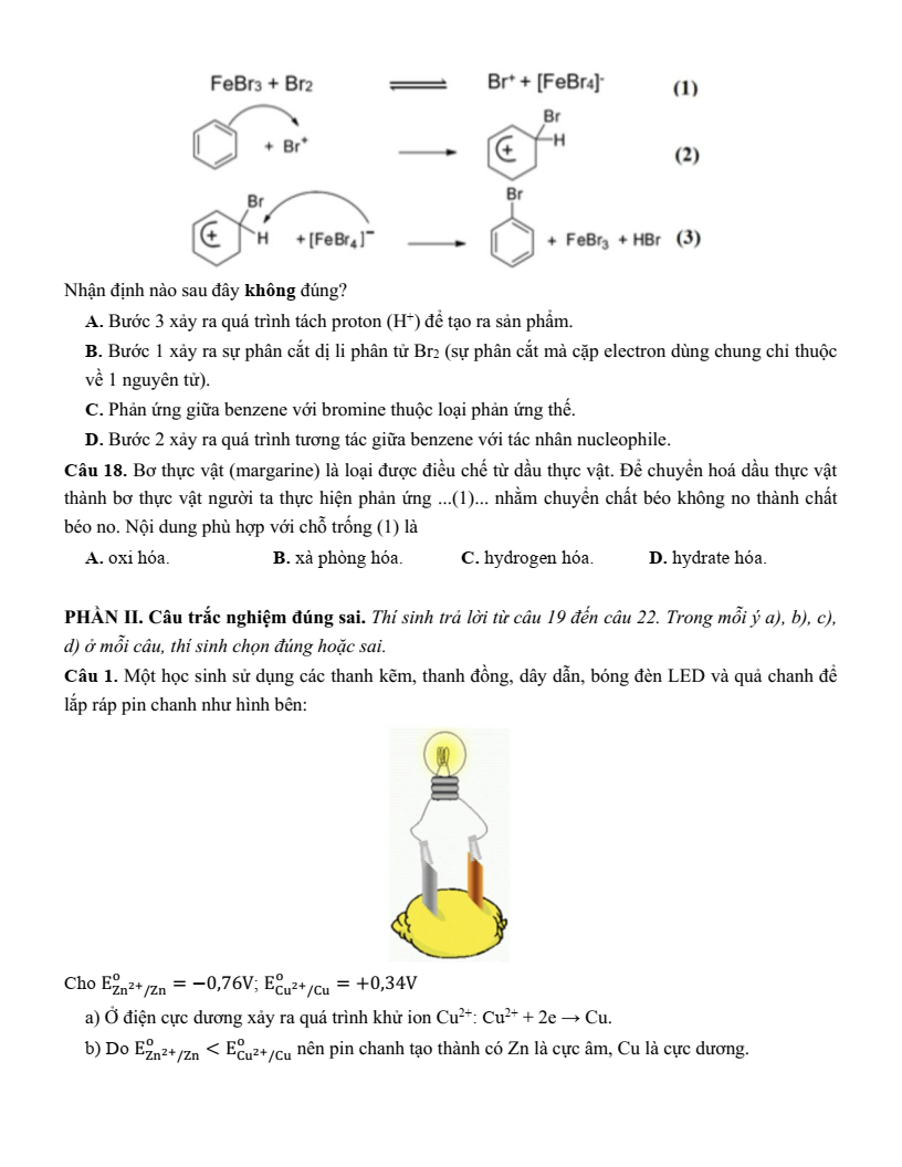 Đề thi thử Hóa Tốt nghiệp THPT 2025-2026 trường THPT Chuyên Lê Thánh Tông (Đà Nẵng)