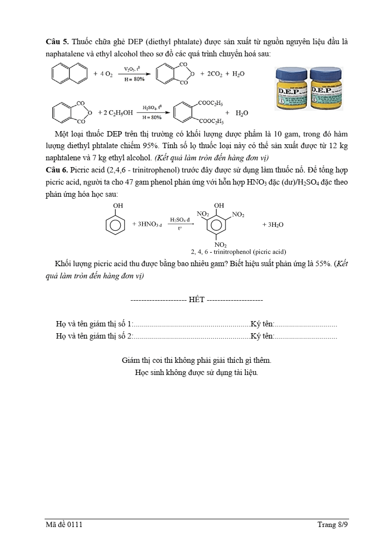 Đề thi thử Hóa Tốt nghiệp THPT 2025-2026 trường THPT Chuyên Trần Phú (Hải Phòng)