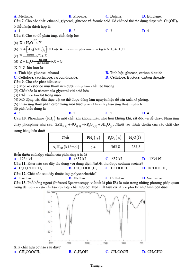 Đề thi thử Hóa Tốt nghiệp THPT 2025-2026 trường THPT Đồng Đậu (Phú Thọ)