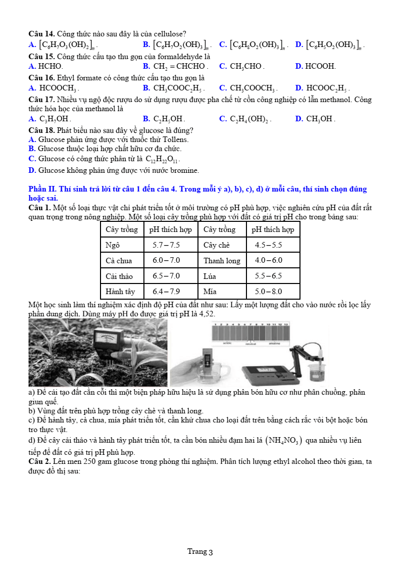 Đề thi thử Hóa Tốt nghiệp THPT 2025-2026 trường THPT Đồng Đậu (Phú Thọ)
