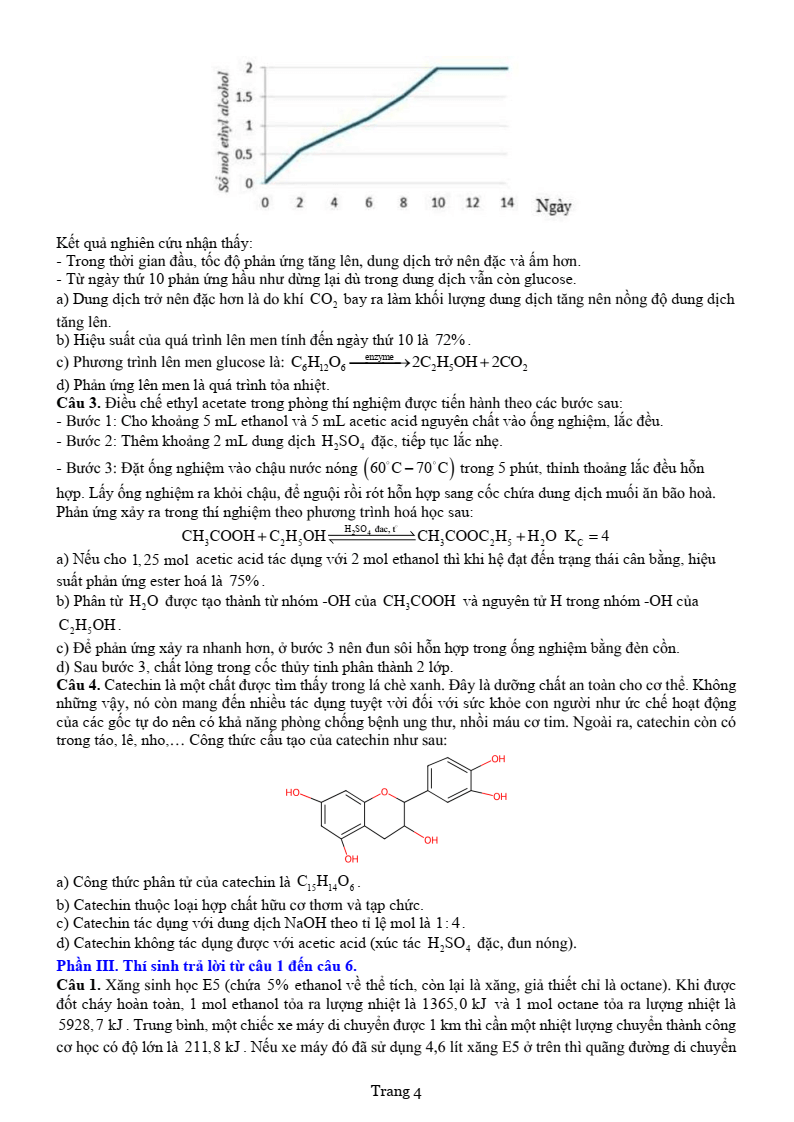 Đề thi thử Hóa Tốt nghiệp THPT 2025-2026 trường THPT Đồng Đậu (Phú Thọ)