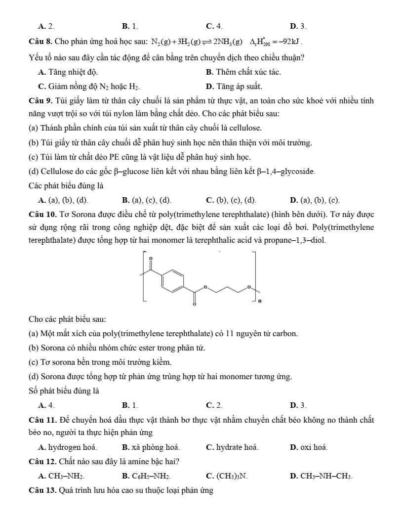 Đề thi thử Hóa Tốt nghiệp THPT 2025-2026 trường THPT Hồ Nghinh – Lê Hồng Phong – Nguyễn Hiền – Sào Nam (Đà Nẵng)