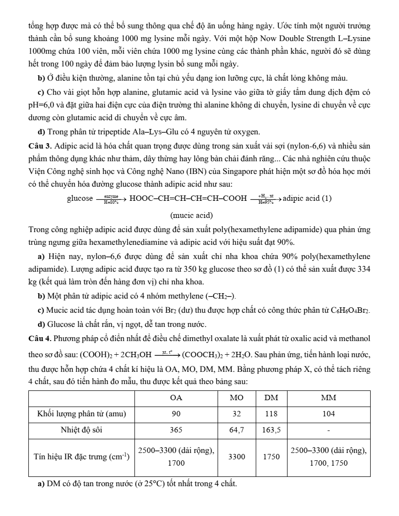 Đề thi thử Hóa Tốt nghiệp THPT 2025-2026 trường THPT Hồ Nghinh – Lê Hồng Phong – Nguyễn Hiền – Sào Nam (Đà Nẵng)