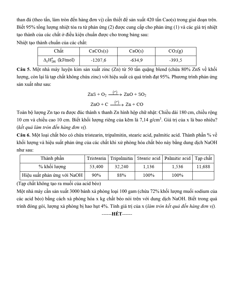 Đề thi thử Hóa Tốt nghiệp THPT 2025-2026 trường THPT Vũng Tàu (TP. HCM)
