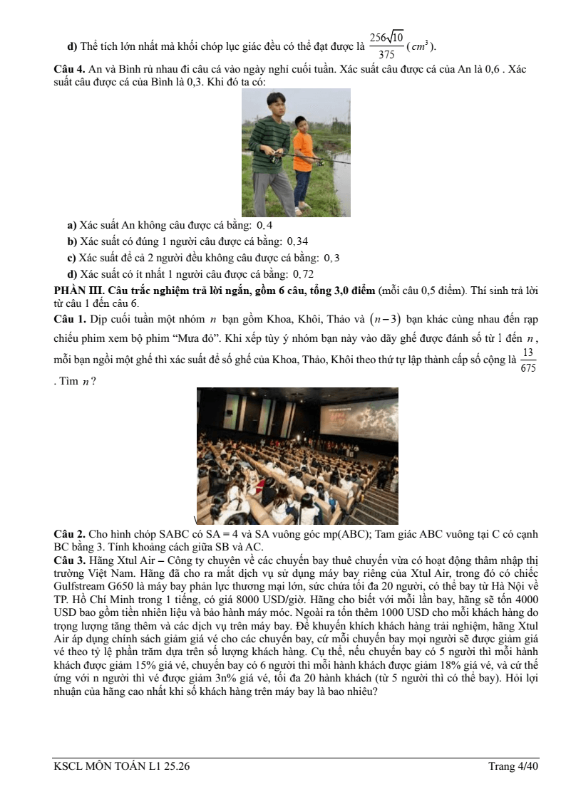 Đề thi thử Toán Tốt nghiệp THPT 2025-2026 Liên trường THPT Đo Lương 3, Phan Đăng Lưu, Yên Thành 2, Tân Kỳ