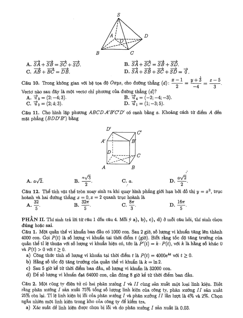 Đề thi thử Toán Tốt nghiệp THPT 2025-2026 Sở GD&ĐT An Giang