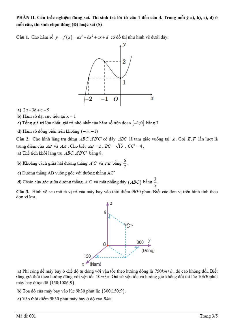 Đề thi thử Toán Tốt nghiệp THPT 2025-2026 trường THPT An Dương