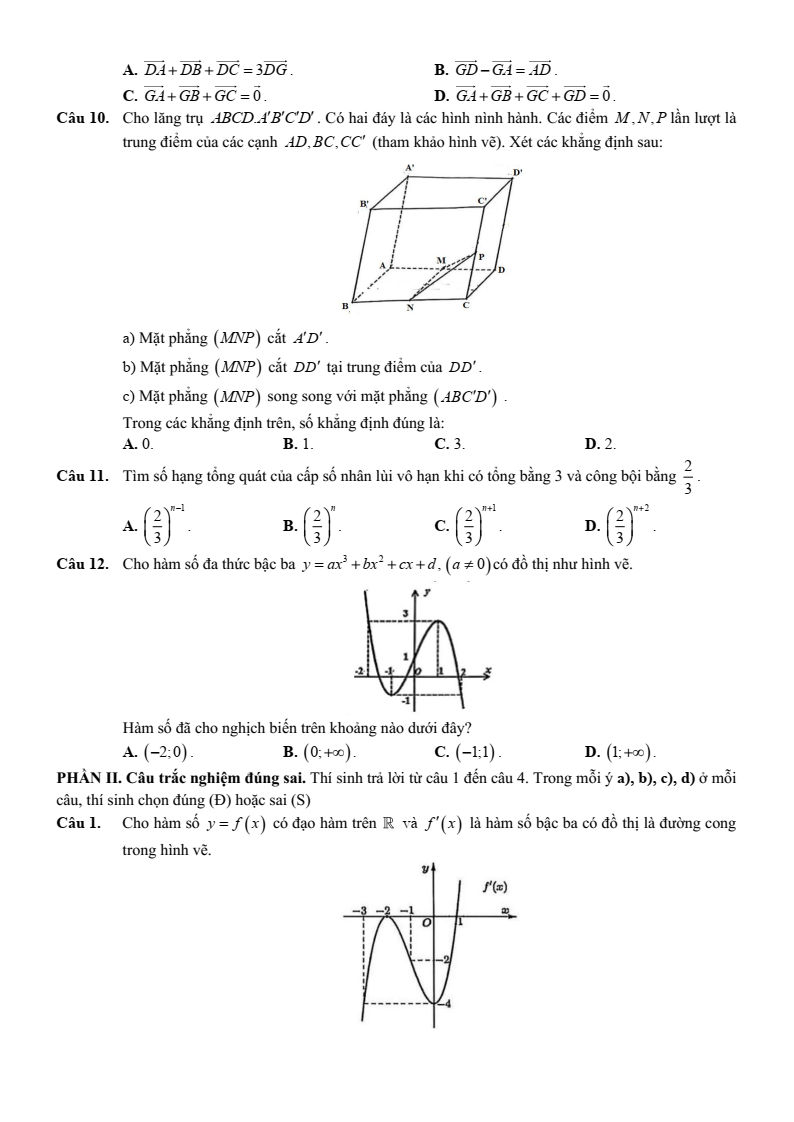 Đề thi thử Toán Tốt nghiệp THPT 2025-2026 trường THPT Chuyên Bắc Ninh
