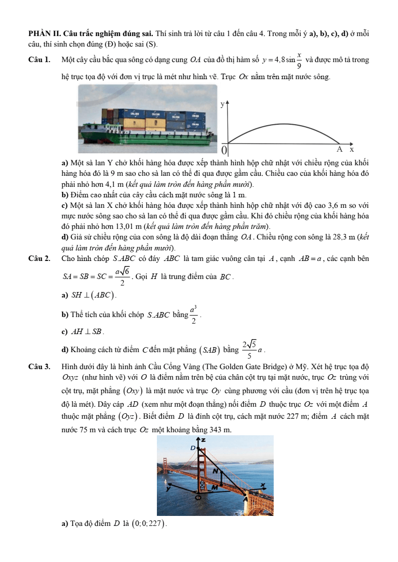 Đề thi thử Toán Tốt nghiệp THPT 2025-2026 trường THPT Chuyên Trần Phú (Hải Phòng)