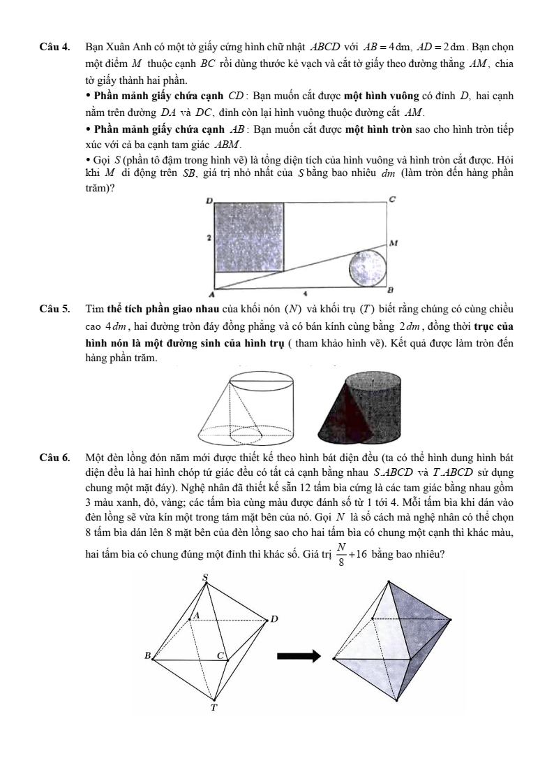 Đề thi thử Toán Tốt nghiệp THPT 2025-2026 trường THPT Lê Thánh Tông