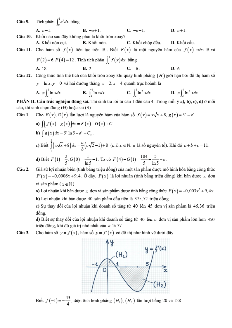 Đề thi thử Toán Tốt nghiệp THPT 2025-2026 trường THPT Phan Đình Phùng (Hà Nội)