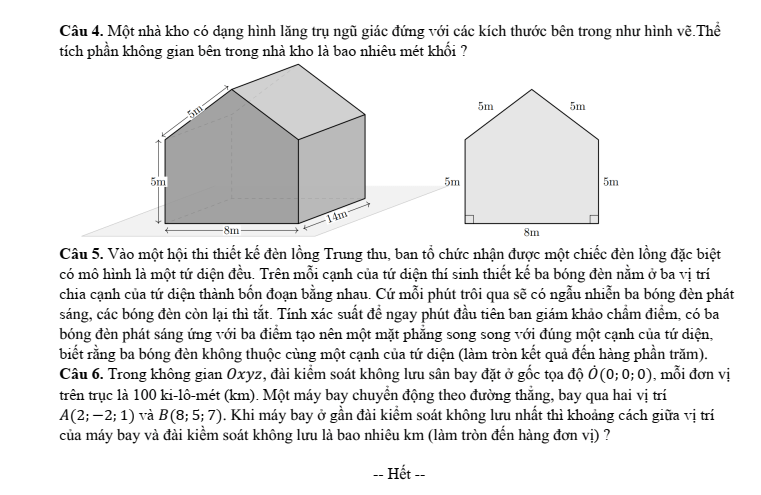 Đề thi thử Toán Tốt nghiệp THPT 2025-2026 cụm trường THPT số 1 (Hà Nội)
