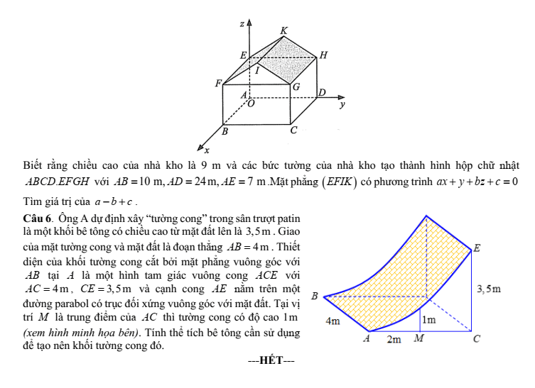 Đề thi thử Toán Tốt nghiệp THPT 2025-2026 trường THPT Thường Xuân 2 (Thanh Hóa)