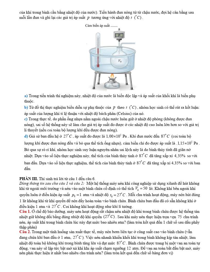 Đề thi thử Vật lí Tốt nghiệp THPT 2025-2026 Sở GD&ĐT Hà Tĩnh