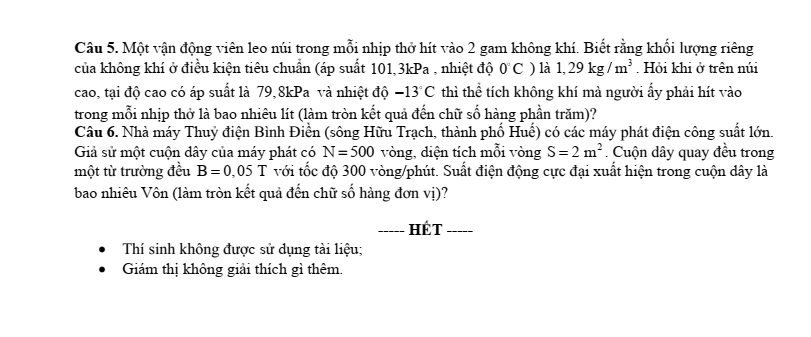 Đề thi thử Vật lí Tốt nghiệp THPT 2025-2026 Sở GD&ĐT TP Huế