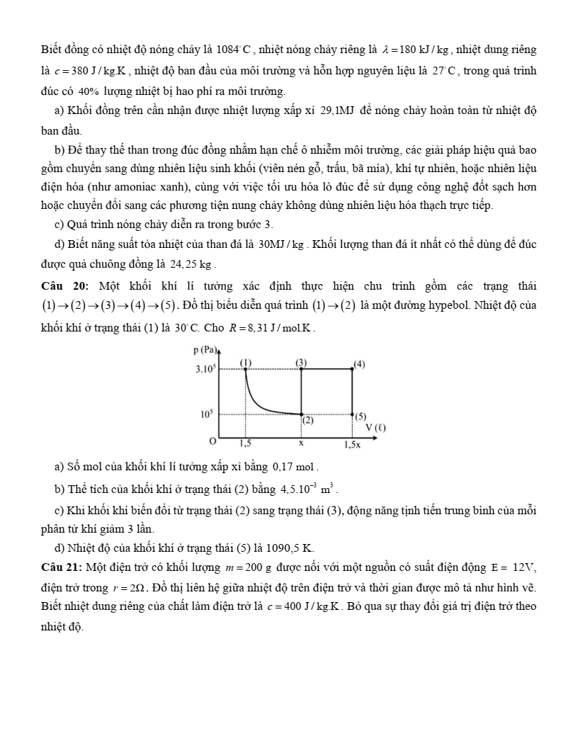 Đề thi thử Vật lí Tốt nghiệp THPT 2025-2026 trường THPT Phan Đăng Lưu (Huế)