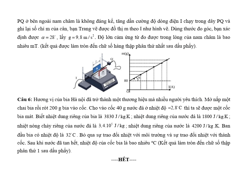 Đề thi thử Vật lí Tốt nghiệp THPT 2025-2026 trường THPT Yên Hòa (Hà Nội)
