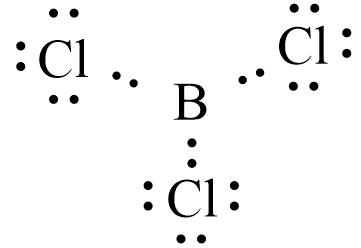 Công thức Lewis của BCl3