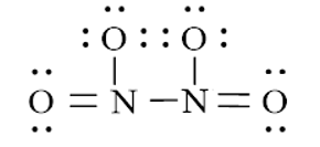 Công thức Lewis của N2O4