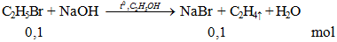 C2H5Br + NaOH → NaBr + C2H4 ↑ + H2O | Cân bằng phương trình hóa học