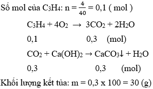 C<sub>3</sub>H<sub>4</sub> + 4O<sub>2</sub> → 3CO<sub>2</sub> + 2H<sub>2</sub>O | Cân bằng phương trình hóa học