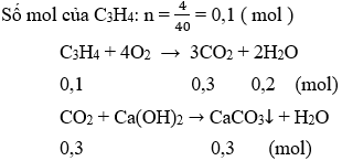 C<sub>3</sub>H<sub>4</sub> + 4O<sub>2</sub> → 3CO<sub>2</sub> + 2H<sub>2</sub>O | C3H4 ra CO2