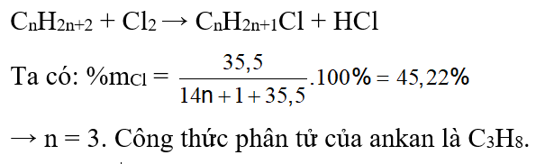 C3H8 + Cl2 → C3H7Cl + Hcl | C3H8 Ra C3H7Cl