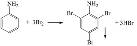 C6H5NH2  + 3Br2 → C6H3Br3NH2 + 3HBr | Cân bằng phương trình hóa học