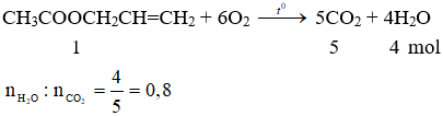 CH<sub>3</sub>COOCH<sub>2</sub>CH=CH<sub>2</sub> + 6O<sub>2</sub> → 5CO<sub>2</sub> + 4H<sub>2</sub>O | CH3COOCH2CH=CH2 ra CO2