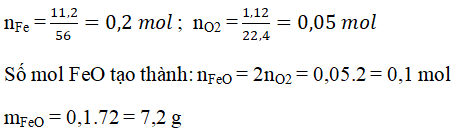2Fe + O2 → 2FeO | Cân bằng phương trình hóa học