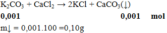 K2CO3 + CaCl2 → 2KCl + CaCO3(↓) | Cân bằng phương trình hóa học