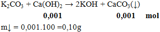 K2CO3 + Ca(OH)2 → 2KOH + CaCO3( ↓) | Cân bằng phương trình hóa học