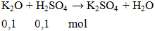 K2O + H2SO4 → K2SO4 + H2O | Cân bằng phương trình hóa học