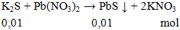K2S + Pb(NO3)2 → PbS ↓ + 2KNO3 | Cân bằng phương trình hóa học