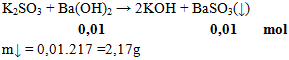 K2SO3 + Ba(OH)2 → 2KOH + BaSO3( ↓) | Cân bằng phương trình hóa học