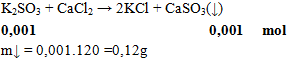 K2SO3 + CaCl2 → 2KCl + CaSO3(↓) | Cân bằng phương trình hóa học