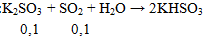 K2SO3 + SO2 + H2O → 2KHSO3 | Cân vì thế phương trình hóa học