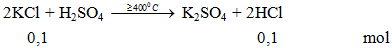 2KCl + H2SO4 → K2SO4 + 2HCl | Cân bằng phương trình hóa học
