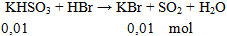 KHSO3 + HBr → KBr + SO2 + H2O | Cân bằng phương trình hóa học