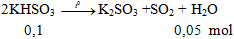 2KHSO3 → K2SO3 +SO2 + H2O | Cân bằng phương trình hóa học