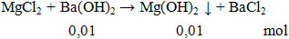 MgCl2 + Ba(OH)2 → Mg(OH)2 ↓ + BaCl2 | Cân bằng phương trình hóa học